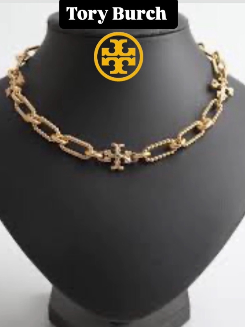 TORY BURCH Roxanne necklace with twisted rope links NWT